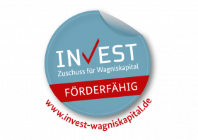 Logo zur Förderfähigkeit INVEST Zuschuss für Wagniskapital
